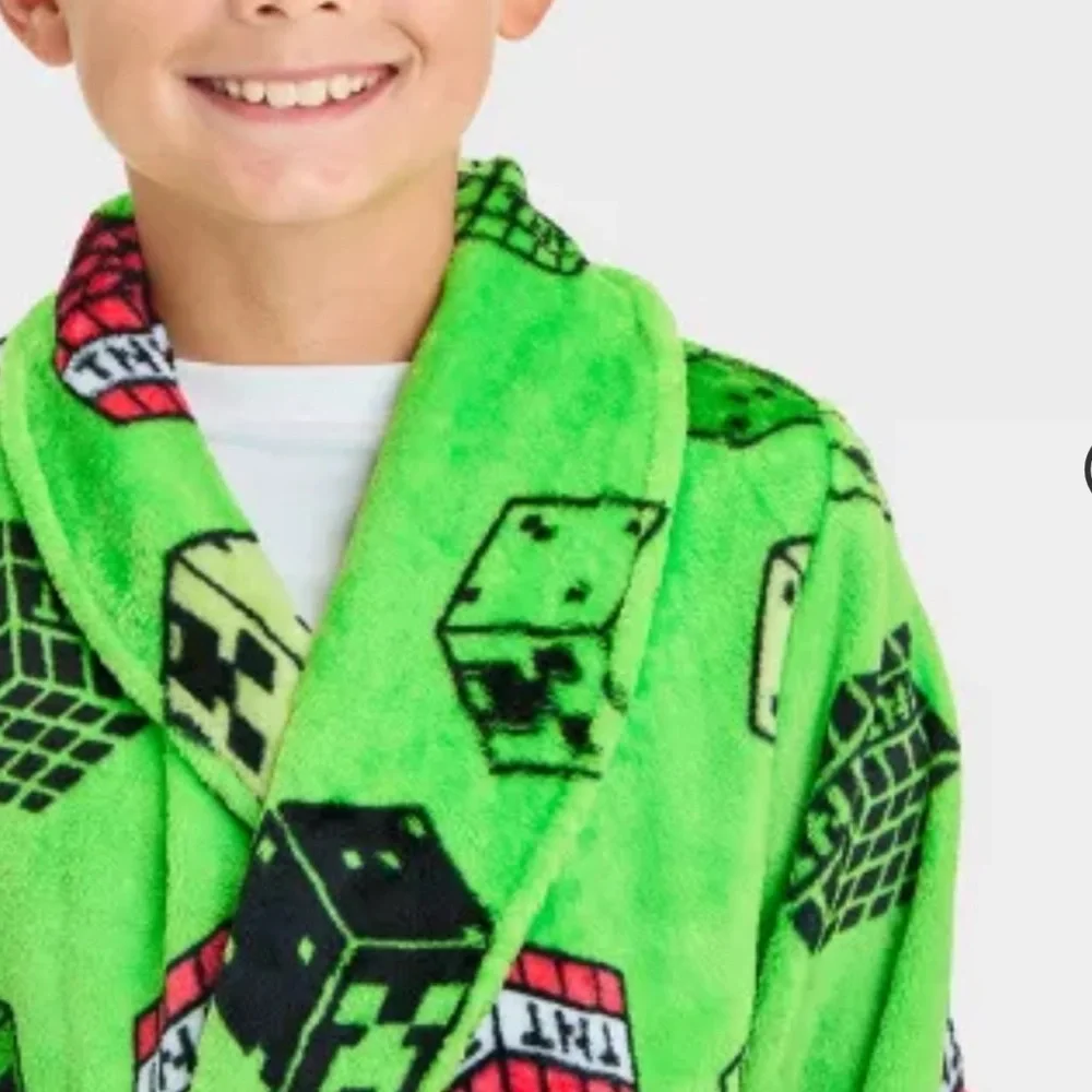 Boys' Minecraft Robe - Green - Picture 3 of 3